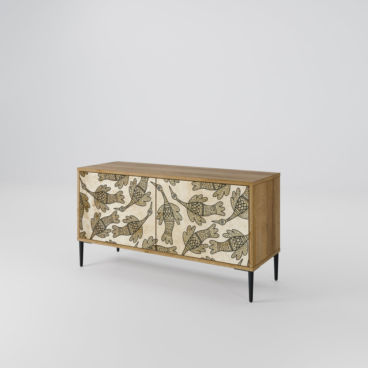 ALMONDINE SONGBIRD Mueble de TV Compacto de 2 puertas
