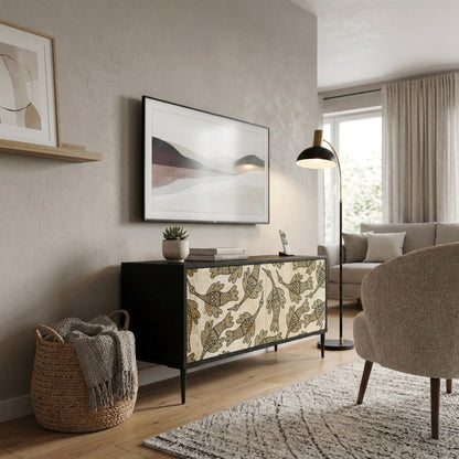ALMONDINE SONGBIRD Mueble de TV Compacto de 2 puertas