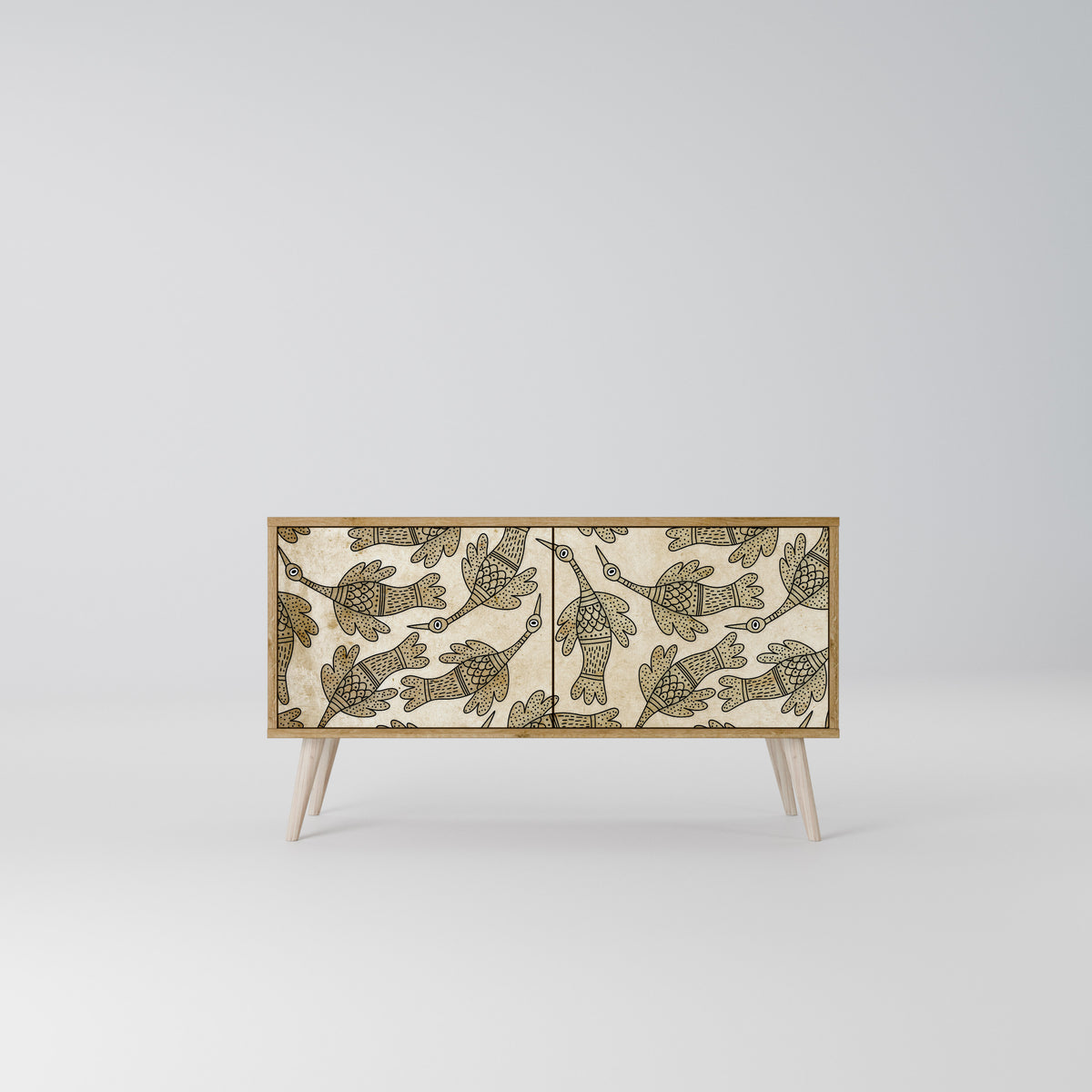 ALMONDINE SONGBIRD Mueble de TV Compacto de 2 puertas