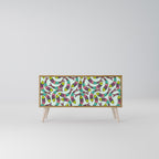 INDIAN FISH Mueble de TV Compacto de 2 puertas