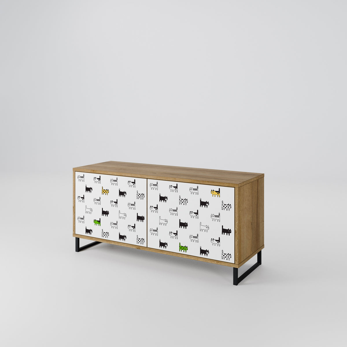 CATS COMPILATION Mueble de TV Compacto de 2 puertas