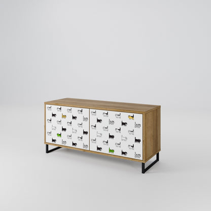 CATS COMPILATION Mueble de TV Compacto de 2 puertas