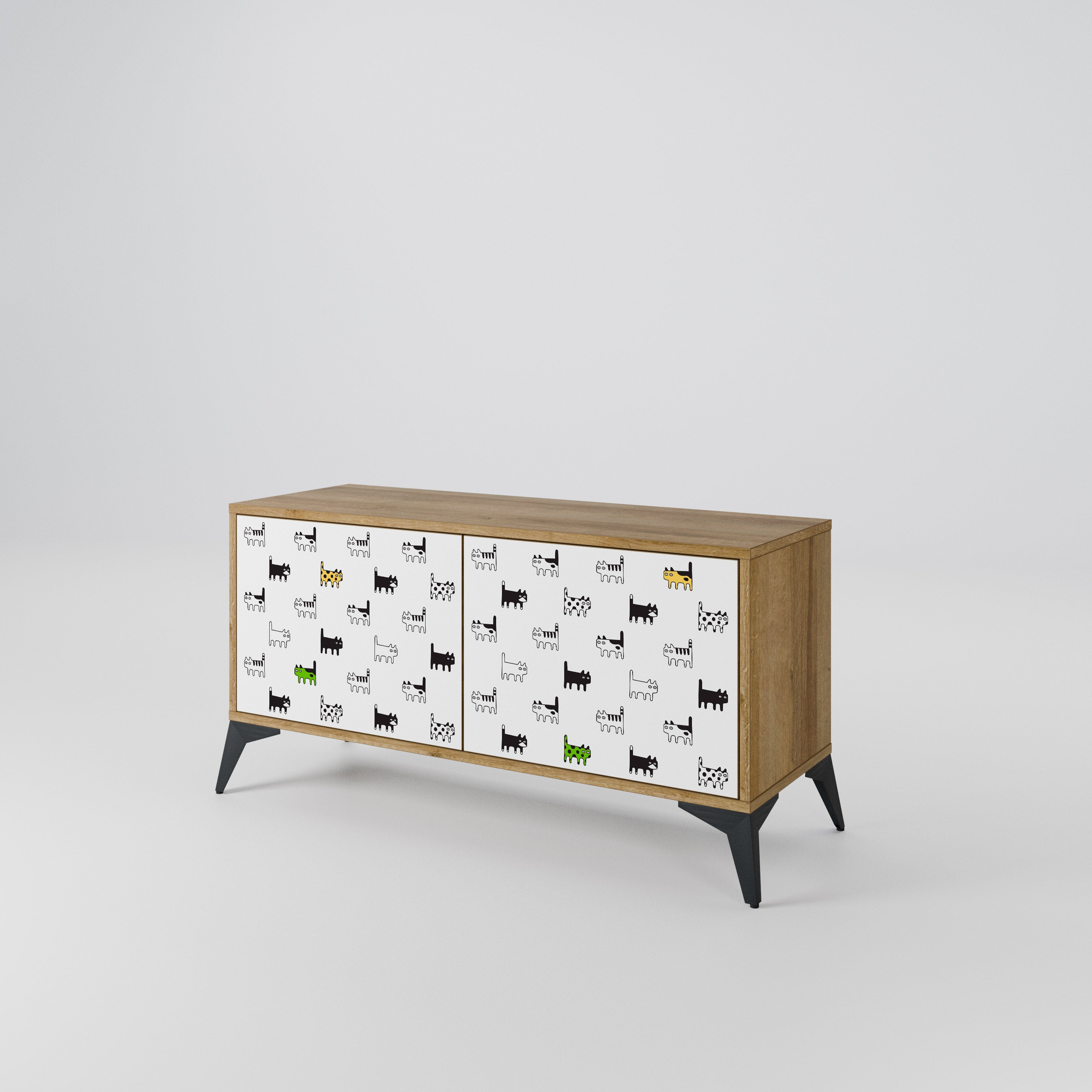 CATS COMPILATION Mueble de TV Compacto de 2 puertas