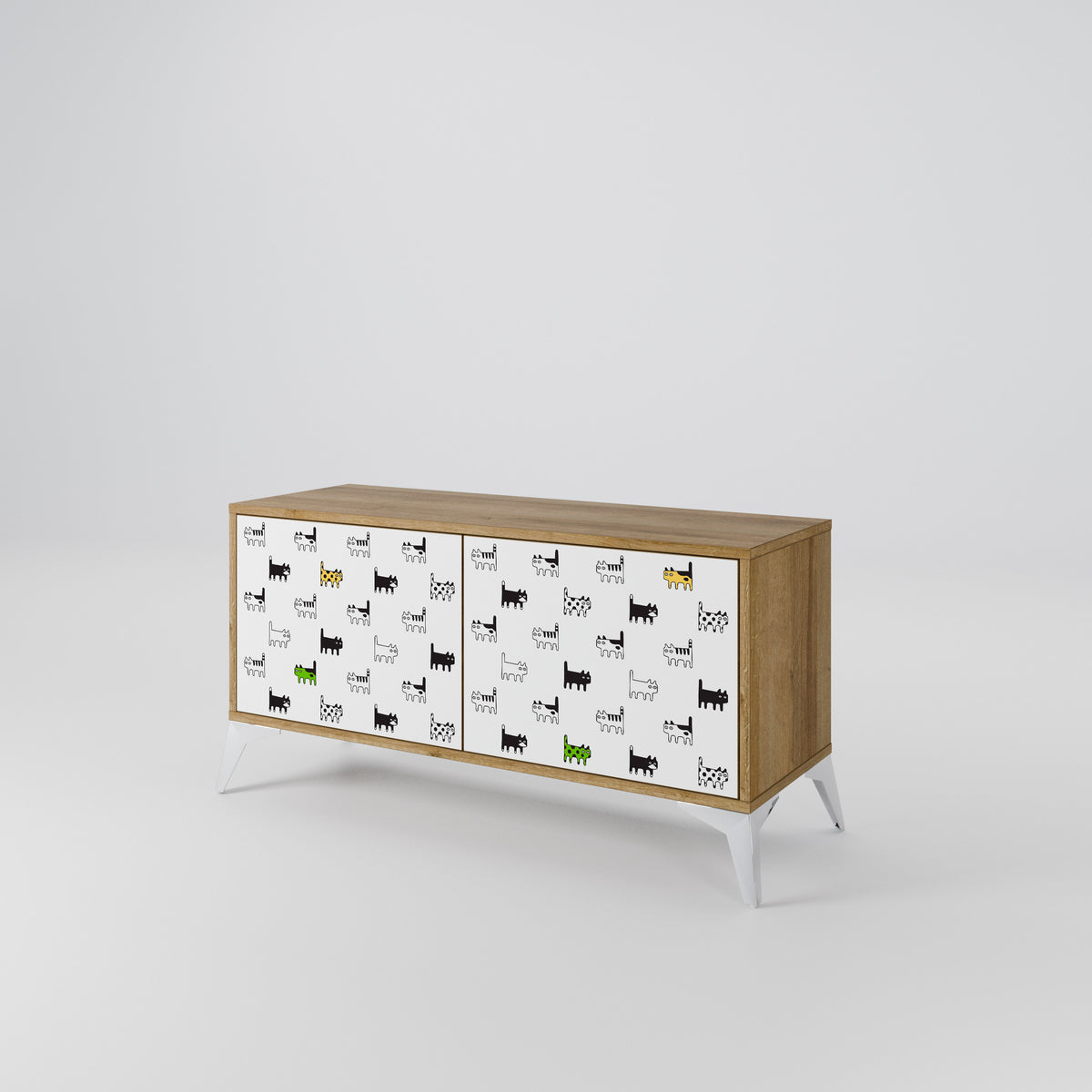 CATS COMPILATION Mueble de TV Compacto de 2 puertas