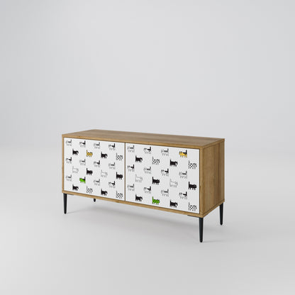 CATS COMPILATION Mueble de TV Compacto de 2 puertas