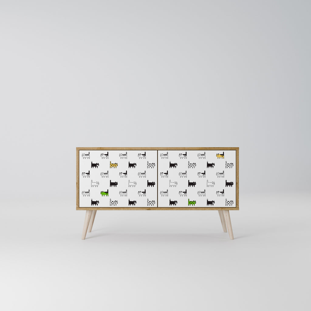 CATS COMPILATION Mueble de TV Compacto de 2 puertas