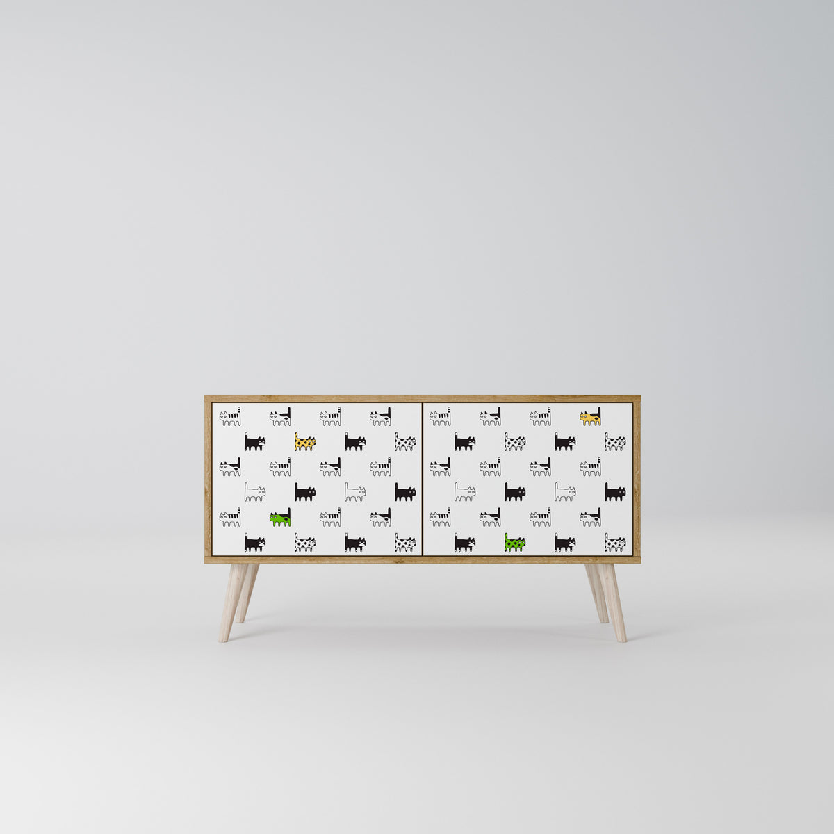 CATS COMPILATION Mueble de TV Compacto de 2 puertas