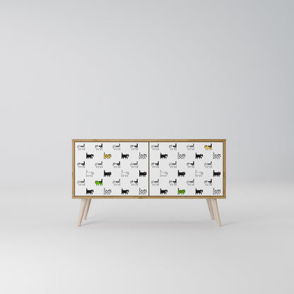 CATS COMPILATION Mueble de TV Compacto de 2 puertas