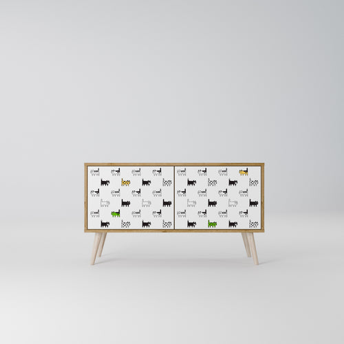 CATS COMPILATION Mueble de TV Compacto de 2 puertas