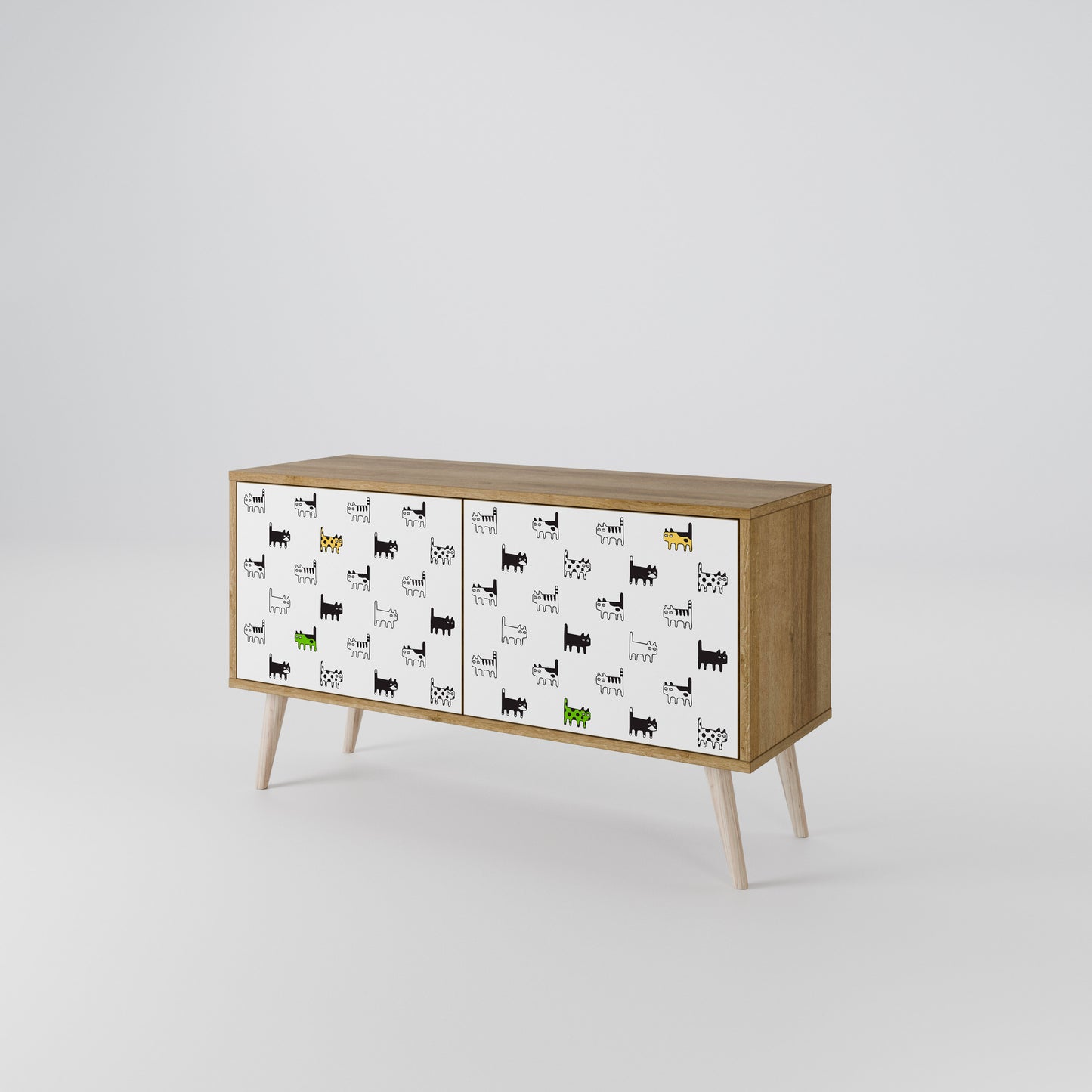 CATS COMPILATION Mueble de TV Compacto de 2 puertas