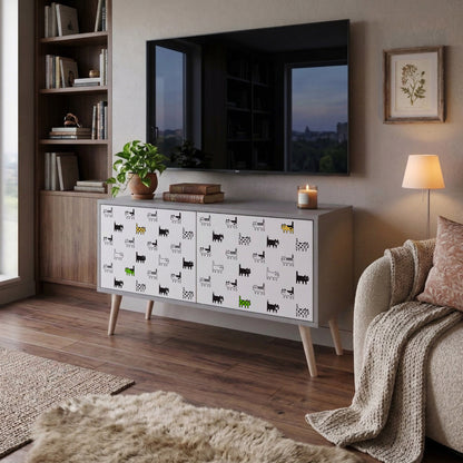 CATS COMPILATION Mueble de TV Compacto de 2 puertas