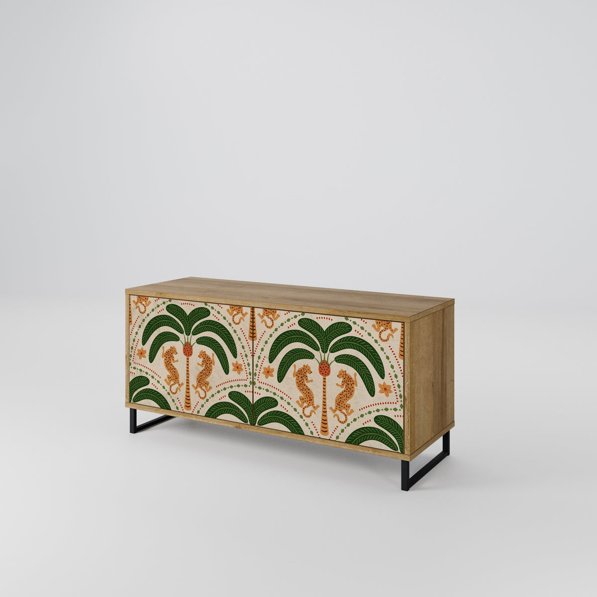 DANCING PREDATORS Mueble de TV Compacto de 2 puertas