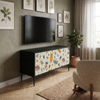 COLORFUL INSECTS Mueble de TV Compacto de 2 puertas
