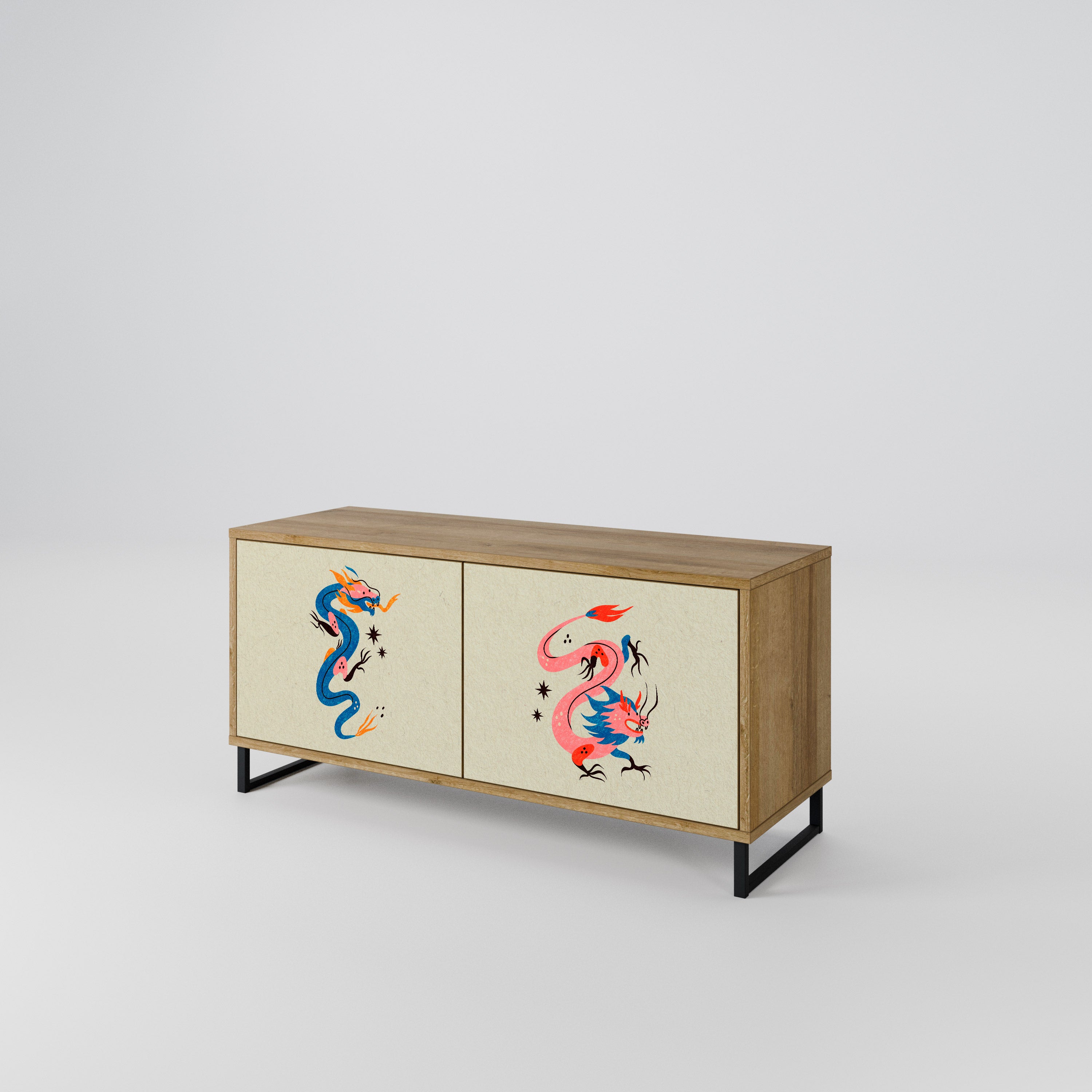 MYTHOLOGICAL CREATURES Mueble de TV Compacto de 2 puertas