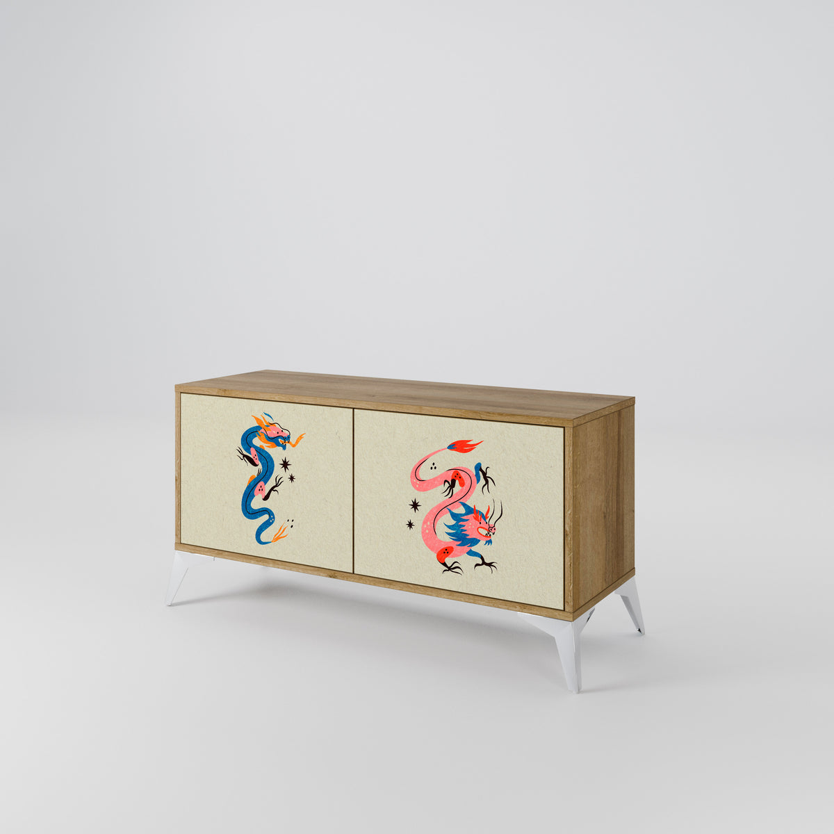 MYTHOLOGICAL CREATURES Mueble de TV Compacto de 2 puertas