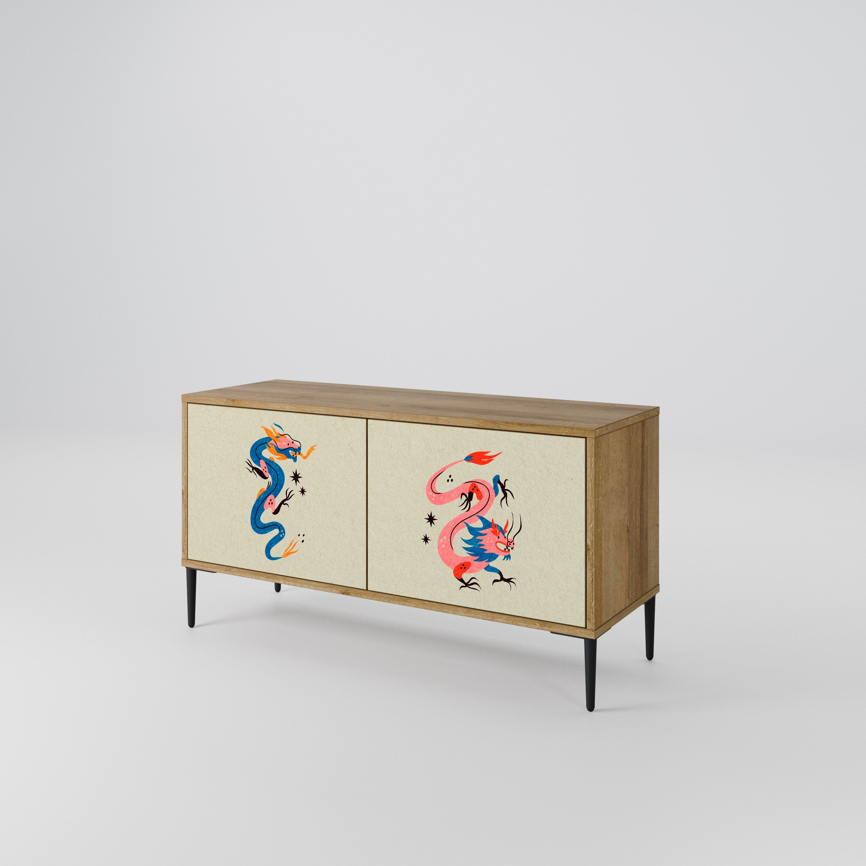 MYTHOLOGICAL CREATURES Mueble de TV Compacto de 2 puertas