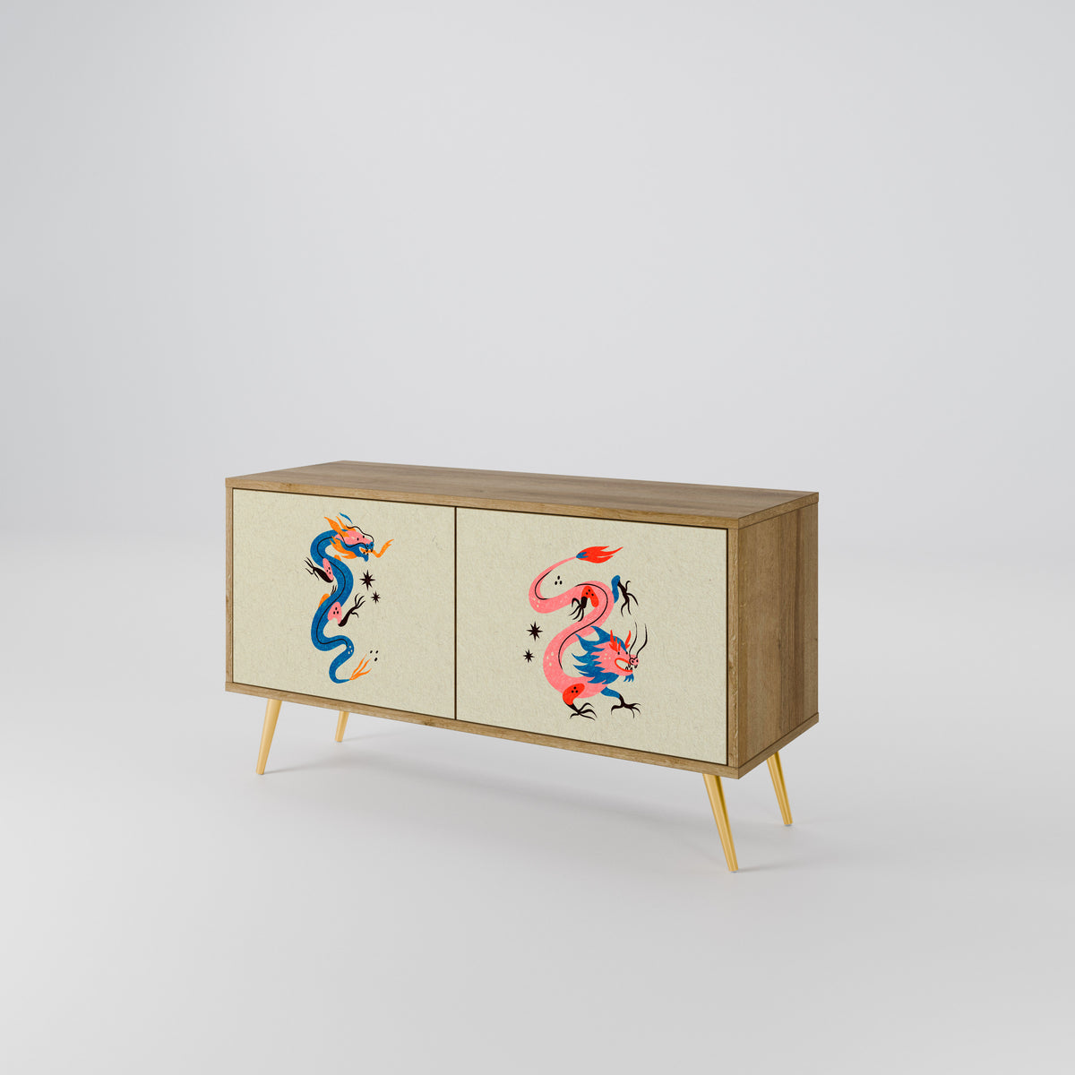 MYTHOLOGICAL CREATURES Mueble de TV Compacto de 2 puertas