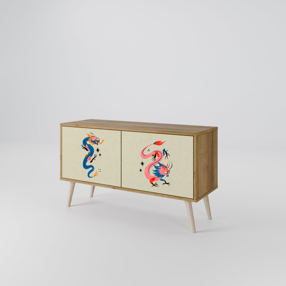 MYTHOLOGICAL CREATURES Mueble de TV Compacto de 2 puertas