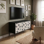 HAPPY HENS Mueble de TV Compacto de 2 puertas