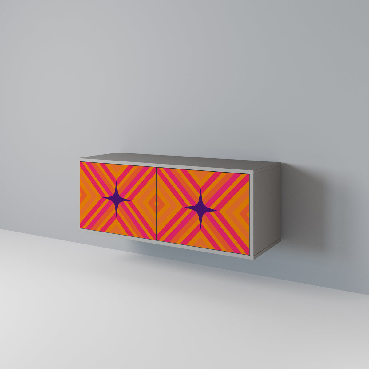 GEOMETRIC BRILLIANCE Mueble de TV Compacto de 2 puertas