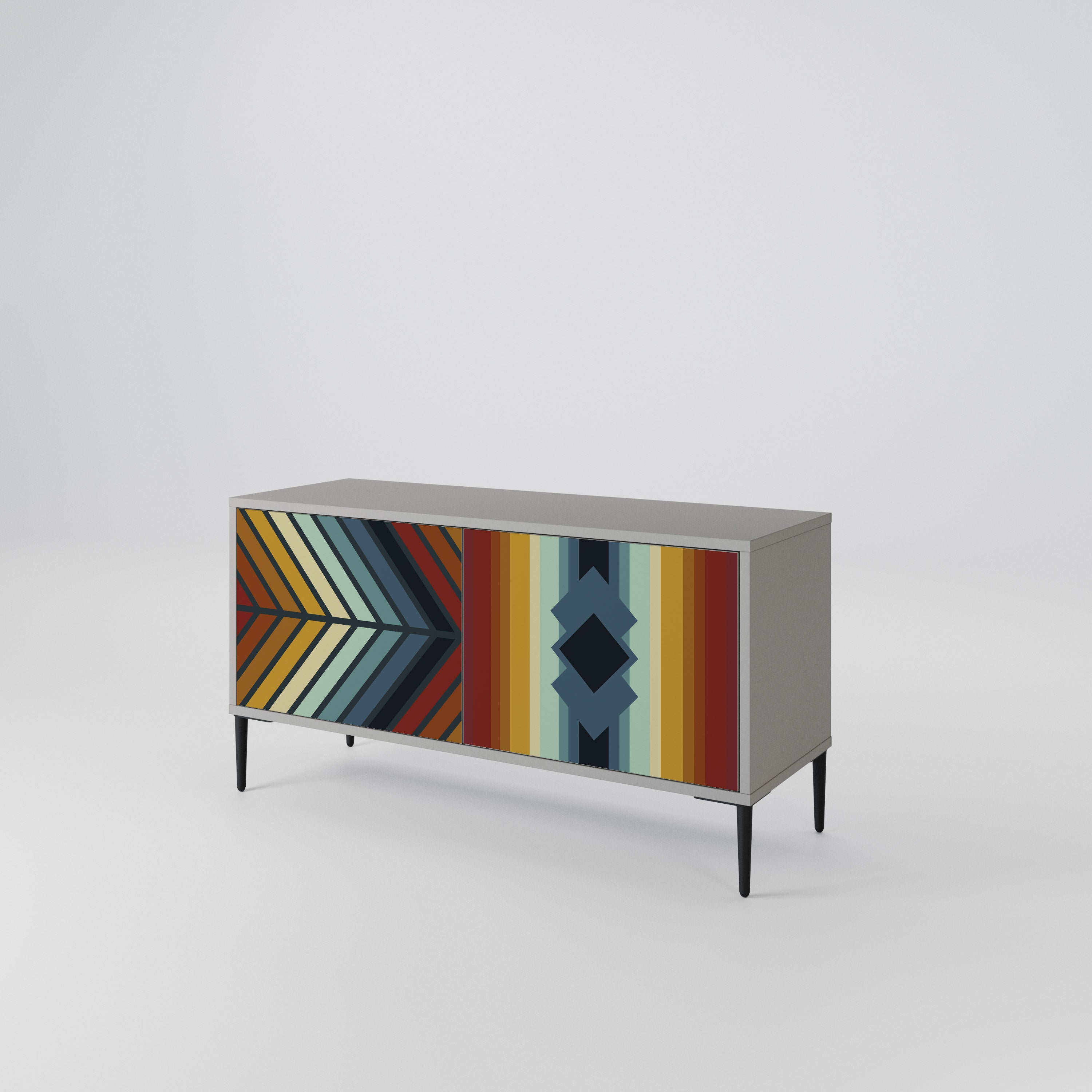 INDIGENOUS ZIGZAG Compact 2-Door TV Cabinet