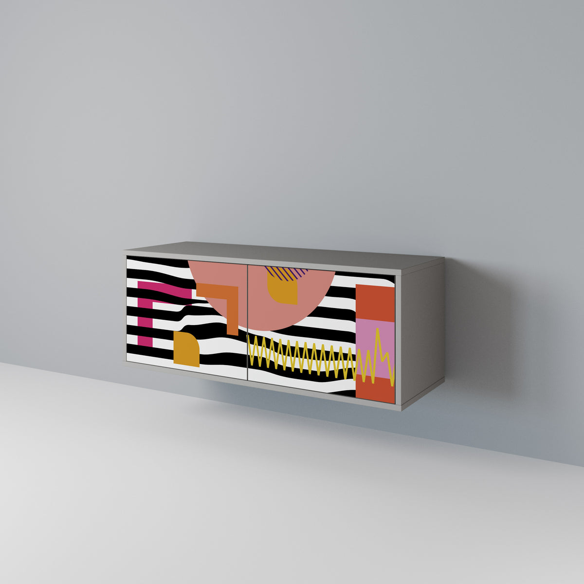 CHROMATIC ABSTRACT Mueble de TV Compacto de 2 puertas