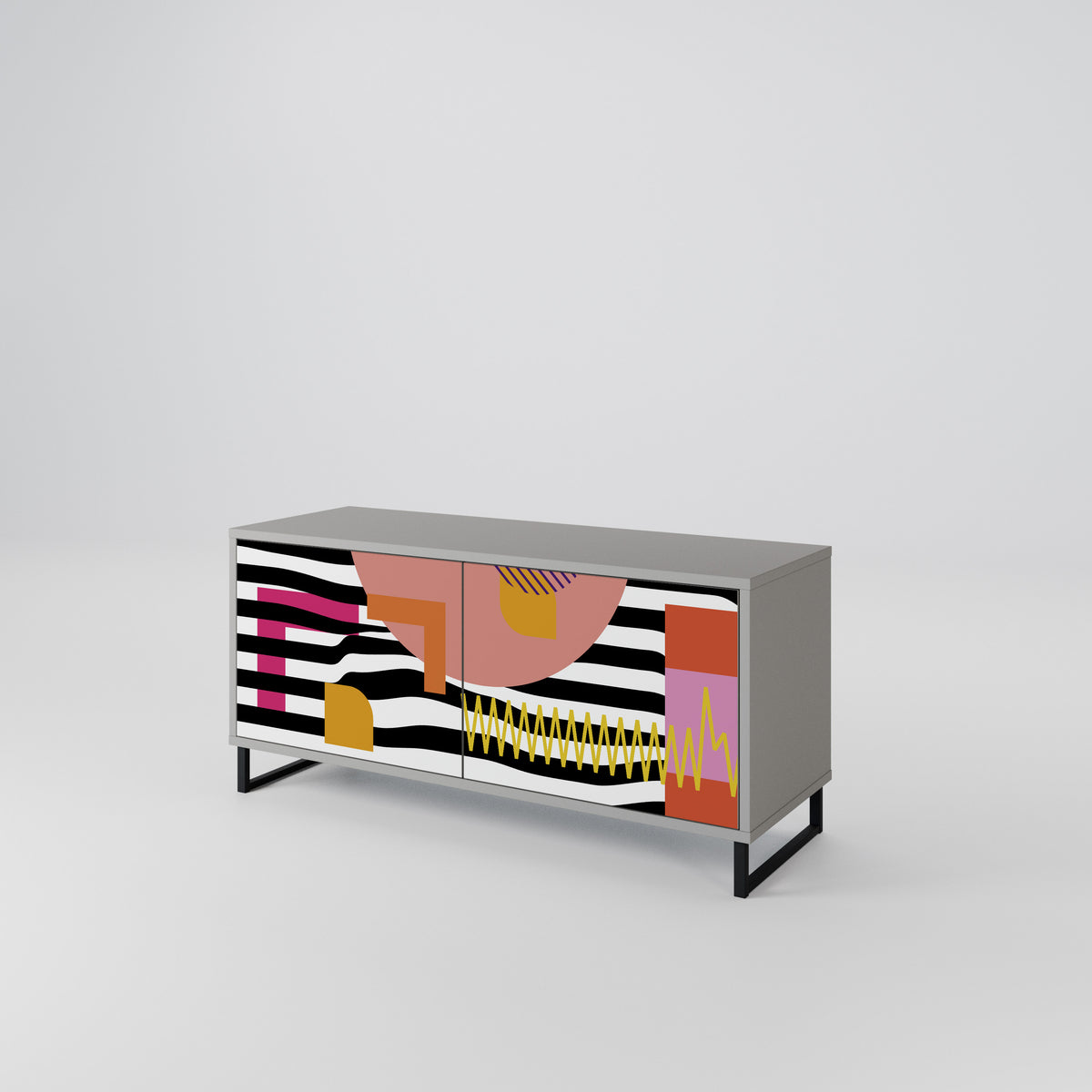 CHROMATIC ABSTRACT Mueble de TV Compacto de 2 puertas
