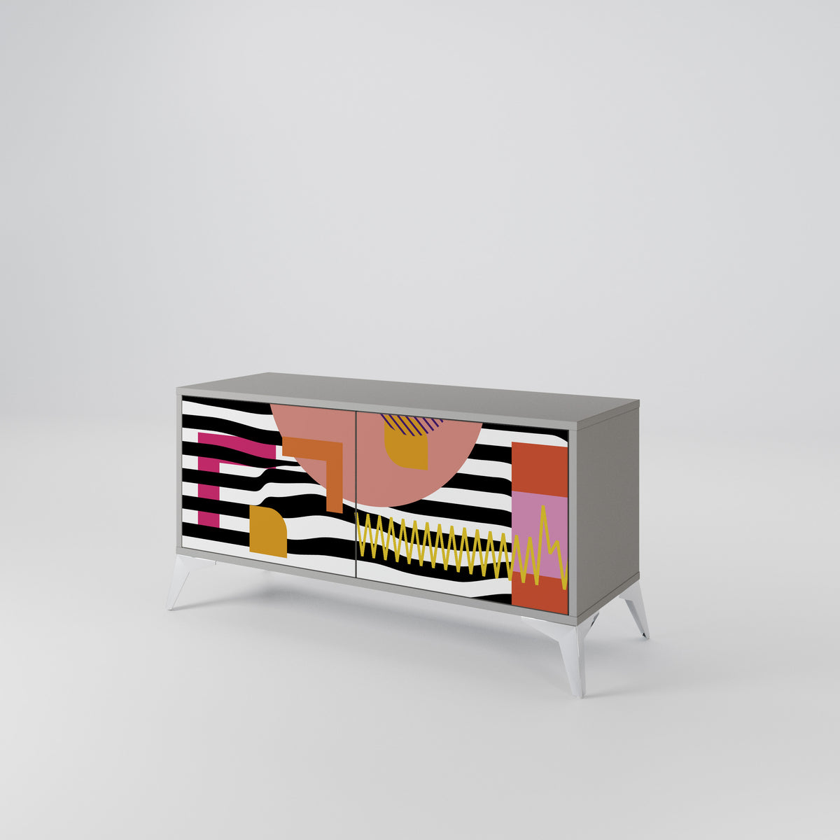 CHROMATIC ABSTRACT Mueble de TV Compacto de 2 puertas