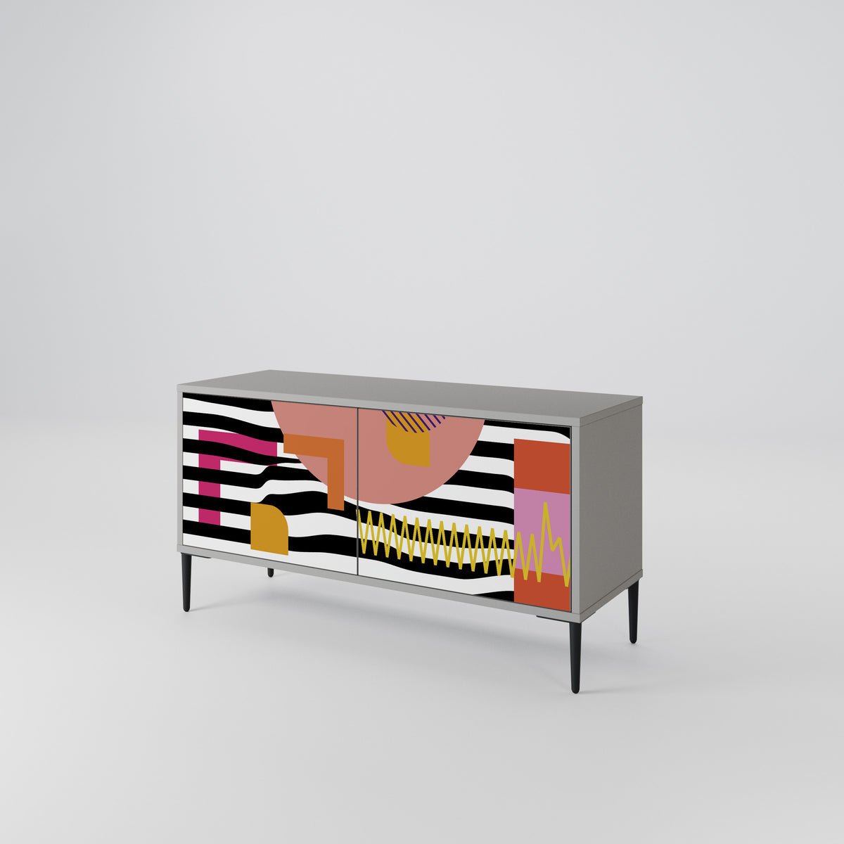 CHROMATIC ABSTRACT Mueble de TV Compacto de 2 puertas