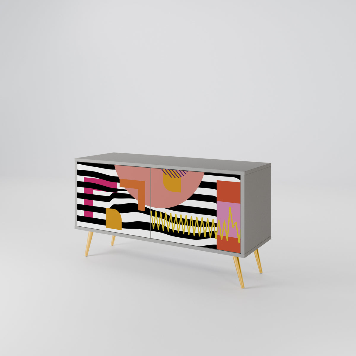 CHROMATIC ABSTRACT Mueble de TV Compacto de 2 puertas