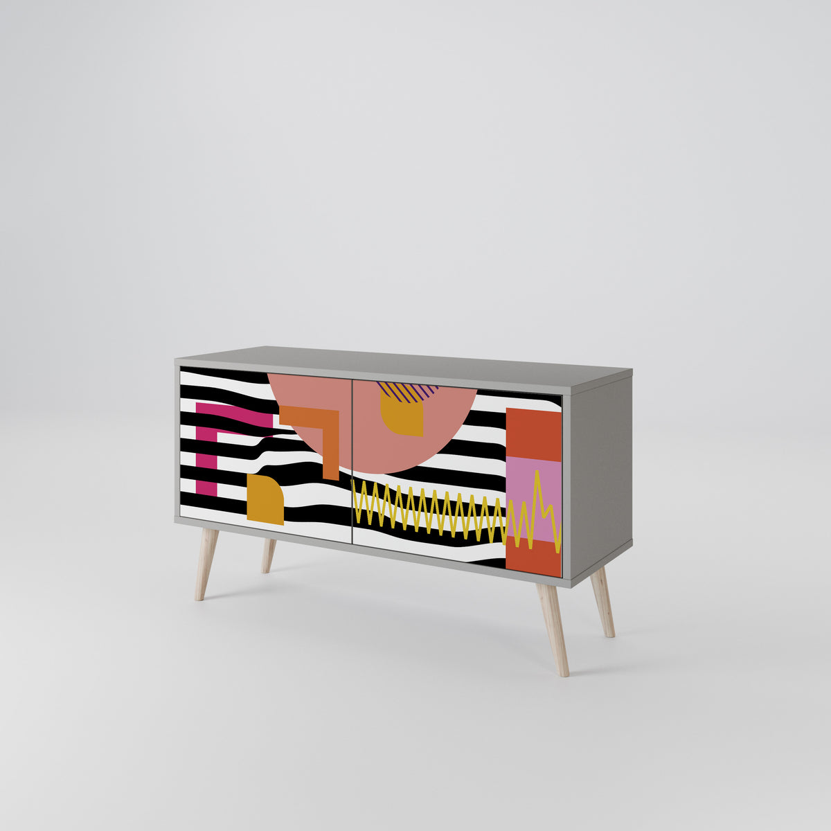 CHROMATIC ABSTRACT Mueble de TV Compacto de 2 puertas