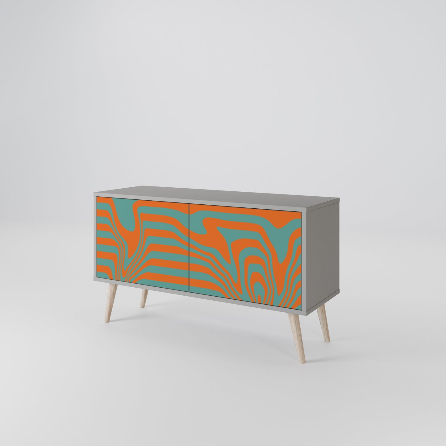 LINE COLLAPSE Mueble de TV Compacto de 2 puertas
