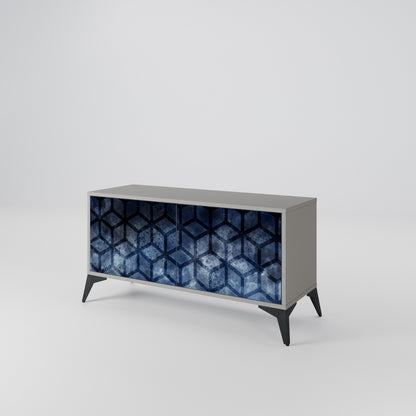 CUBIC MIST Mueble de TV Compacto de 2 puertas