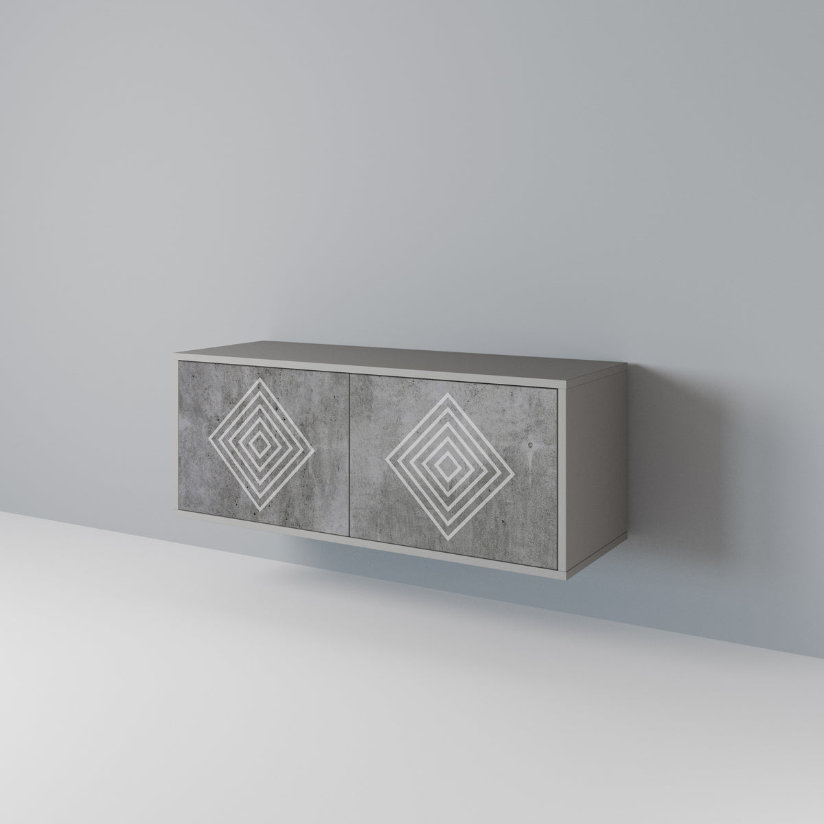 POLYGONAL ARTISTRY Compact 2-Door TV Cabinet