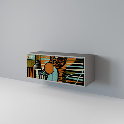 GEODE GLIMMER Mueble de TV Compacto de 2 puertas