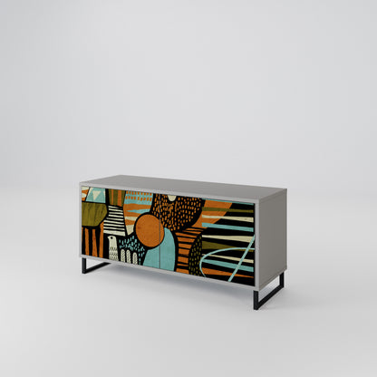 GEODE GLIMMER Mueble de TV Compacto de 2 puertas