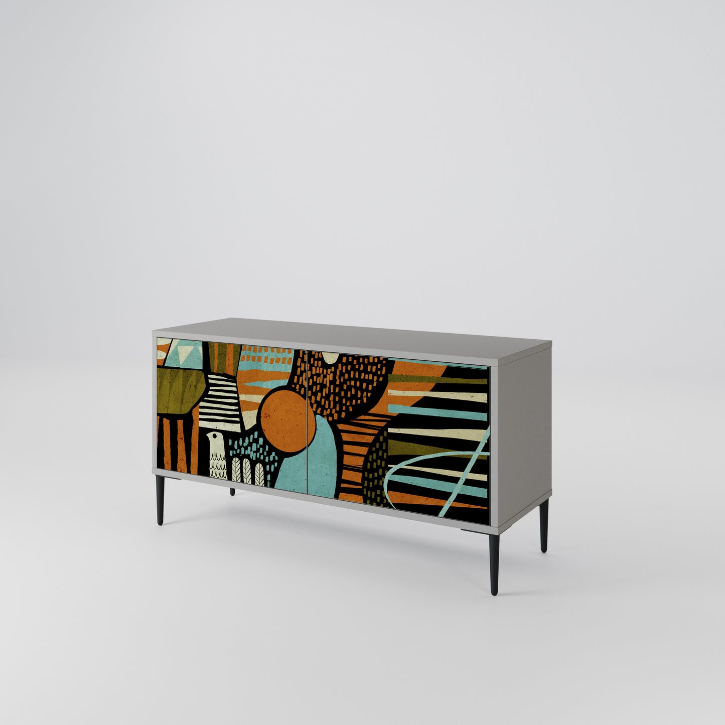 GEODE GLIMMER Mueble de TV Compacto de 2 puertas