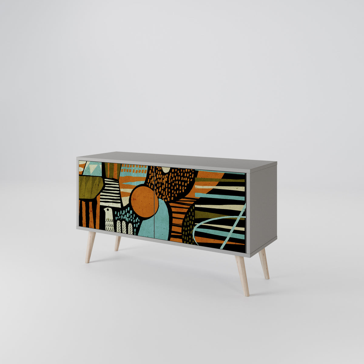 GEODE GLIMMER Mueble de TV Compacto de 2 puertas