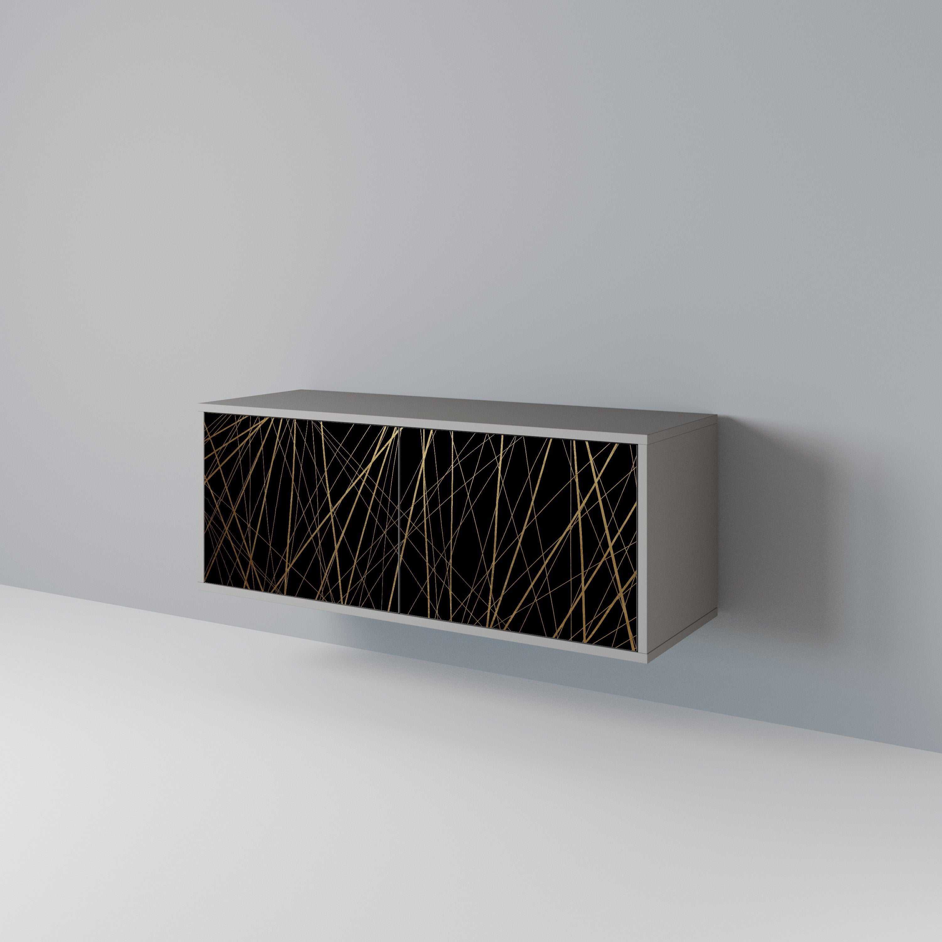 BRIGHT MESH Compact 2-Door TV Cabinet