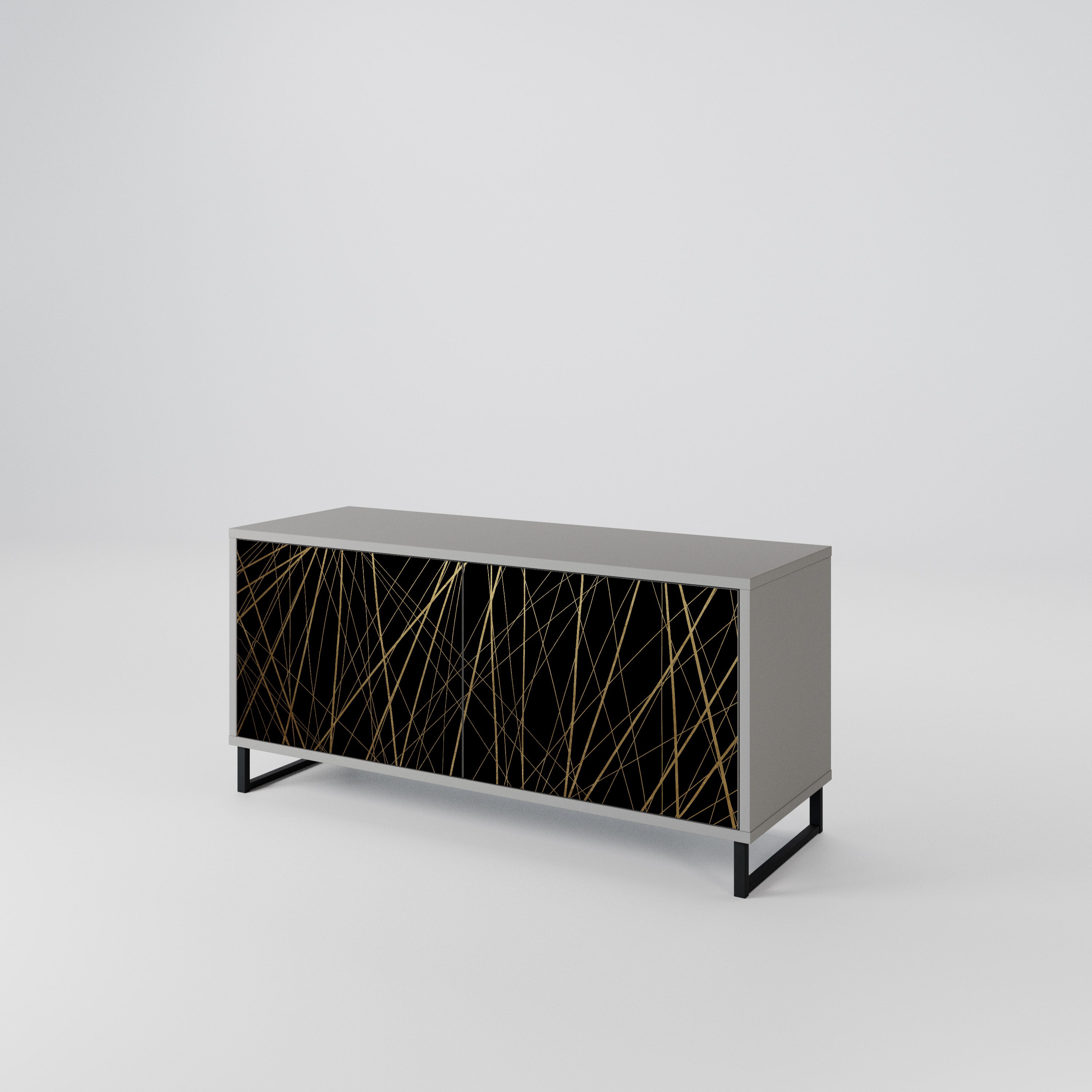 BRIGHT MESH Compact 2-Door TV Cabinet