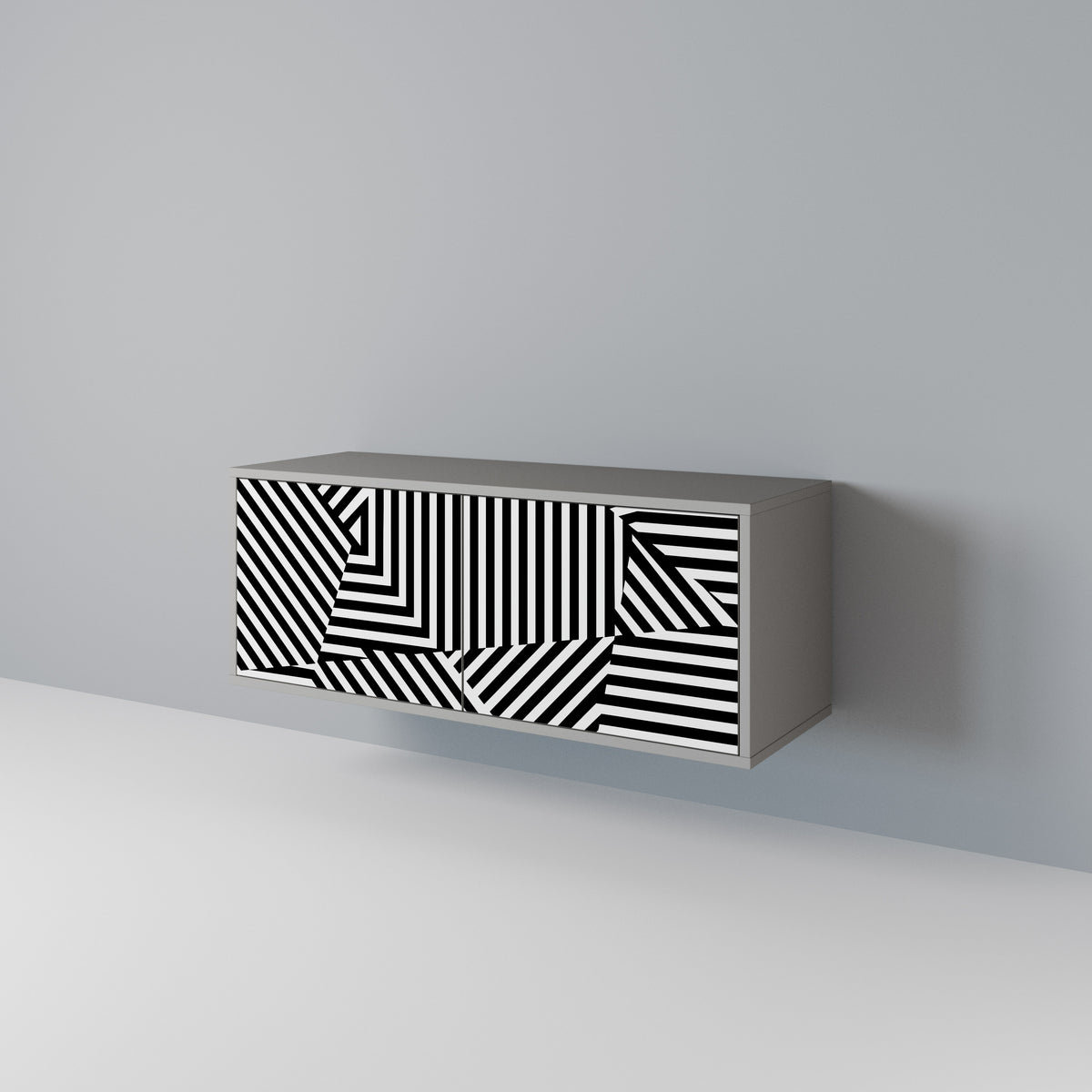 ILLUSIONARY LATTICE Mueble de TV Compacto de 2 puertas