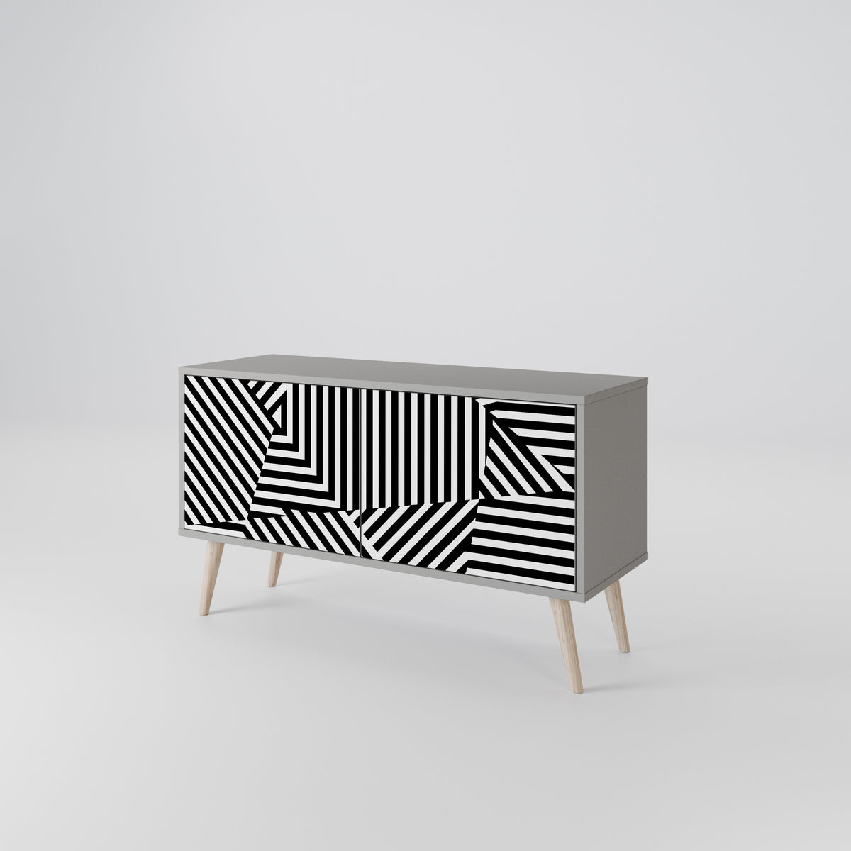 ILLUSIONARY LATTICE Mueble de TV Compacto de 2 puertas