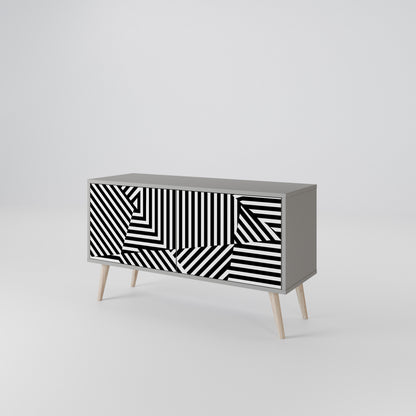 ILLUSIONARY LATTICE Mueble de TV Compacto de 2 puertas