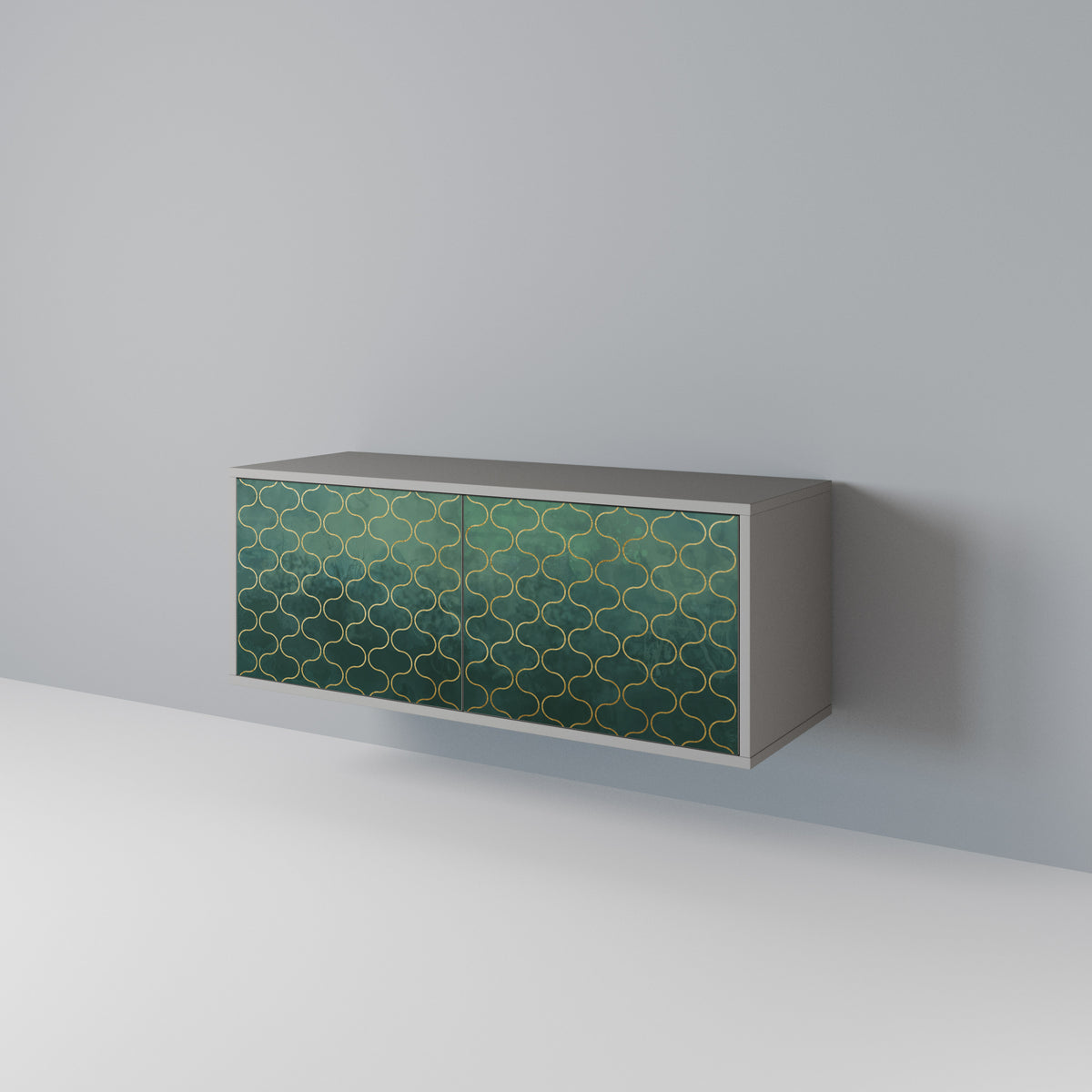 TESSELATED GREENERY Mueble de TV Compacto de 2 puertas