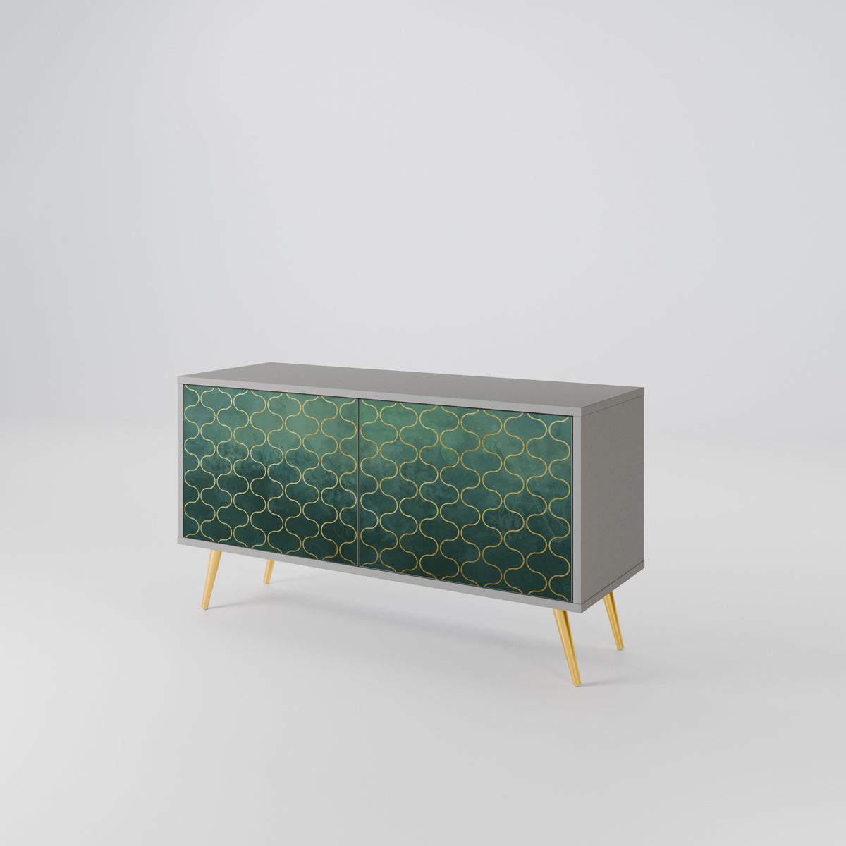 TESSELATED GREENERY Mueble de TV Compacto de 2 puertas
