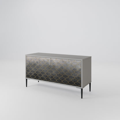 TESSELATED GRAYISH Mueble de TV Compacto de 2 puertas