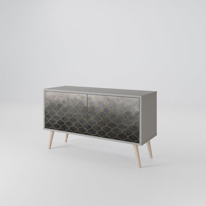 TESSELATED GRAYISH Mueble de TV Compacto de 2 puertas