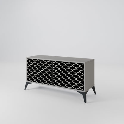 TESSELATED BLACKNESS Mueble de TV Compacto de 2 puertas