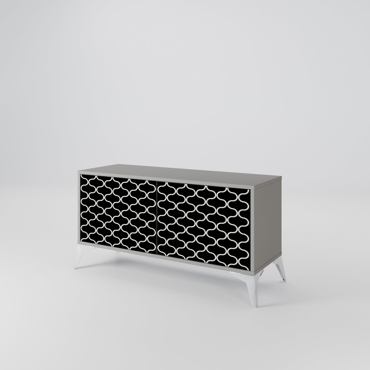 TESSELATED BLACKNESS Mueble de TV Compacto de 2 puertas