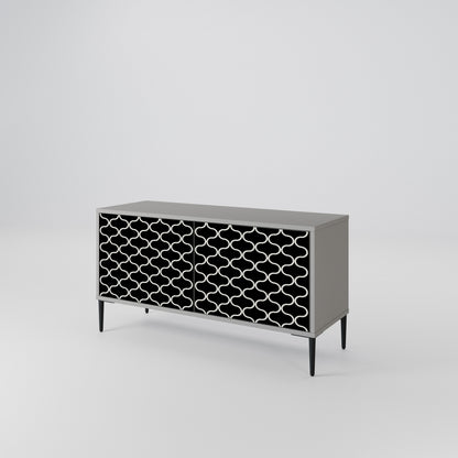 TESSELATED BLACKNESS Mueble de TV Compacto de 2 puertas